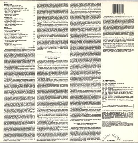 Lester Young Giants Of The Tenor Sax (1938-1944) vinyl LP album (LP record) US LYJLPGI723454