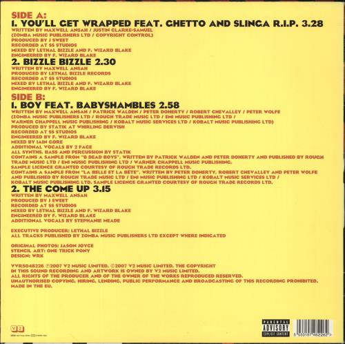 Lethal Bizzle Back To Bizznizz Sampler 12" vinyl single (12 inch record / Maxi-single) UK OE312BA854963