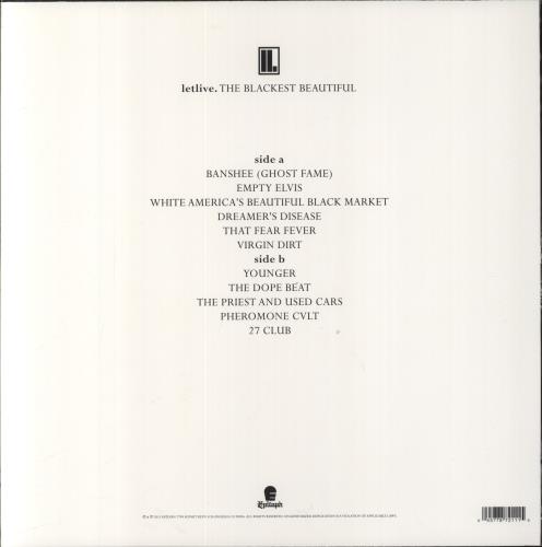 Letlive The Blackest Beautiful vinyl LP album (LP record) US L9VLPTH863511