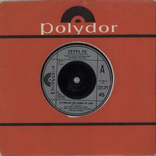 Level 42 (Flying On The) Wings Of Love 7" vinyl single (7 inch record / 45) UK L4207WI24564