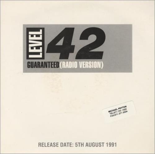 Level 42 Guaranteed 7" vinyl single (7 inch record / 45) UK L4207GU03843