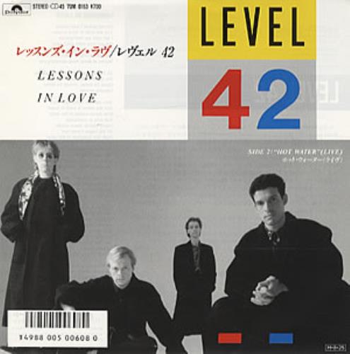 Level 42 Lessons In Love 7" vinyl single (7 inch record / 45) Japanese L4207LE232679