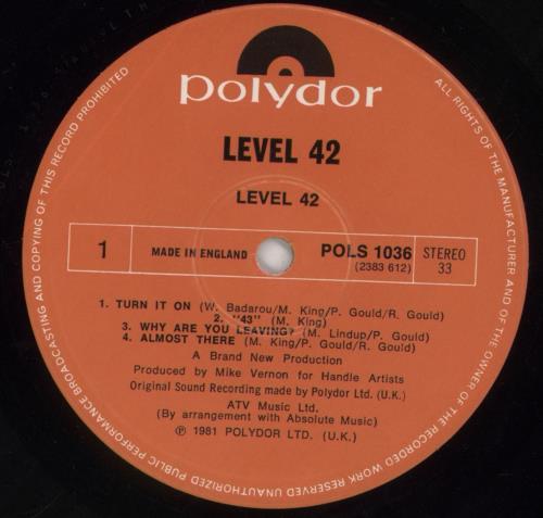 Level 42 Level 42 - EX vinyl LP album (LP record) UK L42LPLE750509