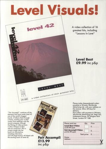 Level 42 Level Best + merch insert vinyl LP album (LP record) Dutch L42LPLE818988