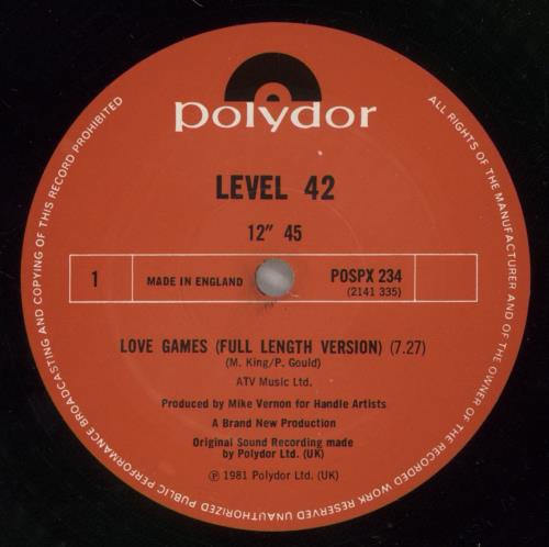 Level 42 Love Games - P/s 12" vinyl single (12 inch record / Maxi-single) UK L4212LO52538