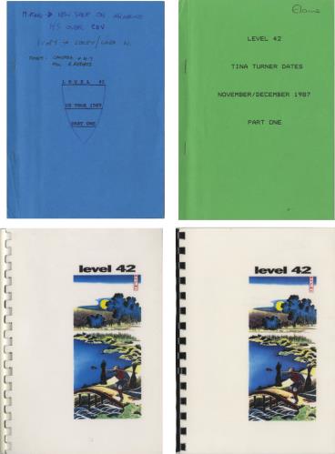 Level 42 Set Of Four Tour Itinerary Books concert ticket UK L42TISE463116