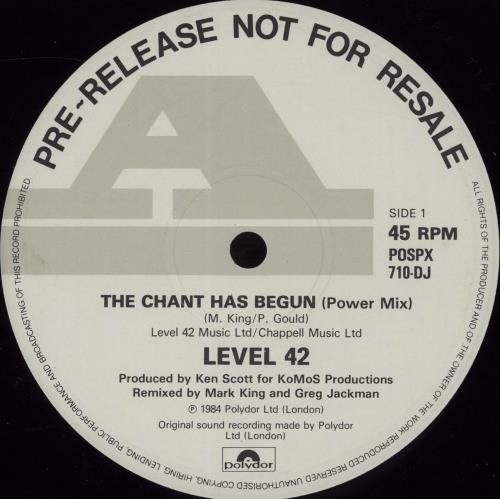 Level 42 The Chant Has Begun 12" vinyl single (12 inch record / Maxi-single) UK L4212TH11726