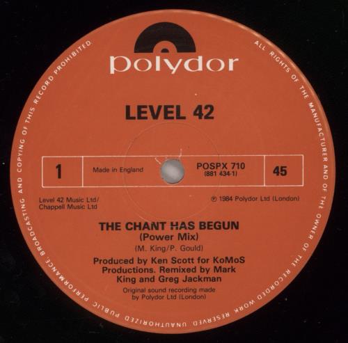 Level 42 The Chant Has Begun 12" vinyl single (12 inch record / Maxi-single) UK L4212TH12422