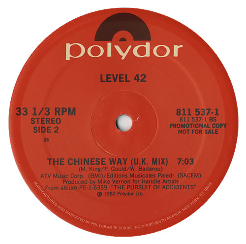 Level 42 The Chinese Way 12" vinyl single (12 inch record / Maxi-single) US L4212TH05839