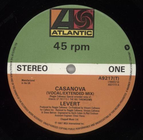 Levert Casanova - p/s 12" vinyl single (12 inch record / Maxi-single) UK VR212CA671719