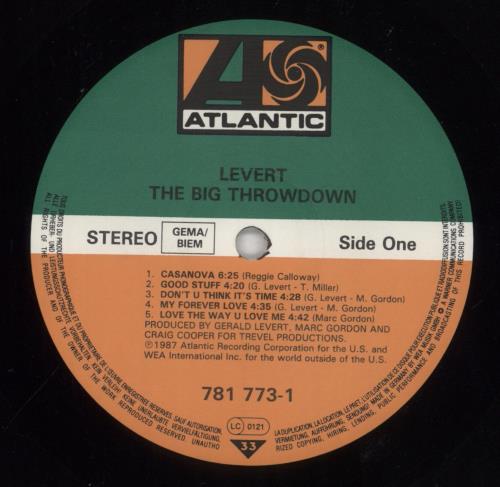 Levert The Big Throwdown vinyl LP album (LP record) UK VR2LPTH497696
