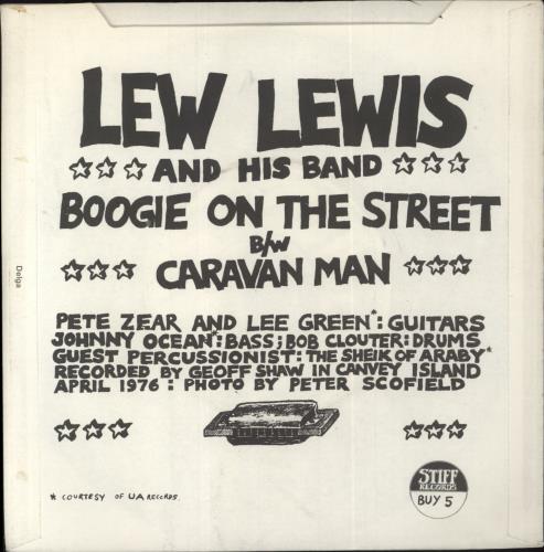 Lew Lewis Boogie On The Street 7" vinyl single (7 inch record / 45) UK LWZ07BO520797