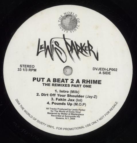 Lewis Parker Put A Beat 2 A Rhime - Promo 2-LP vinyl record set (Double LP Album) UK O222LPU855128