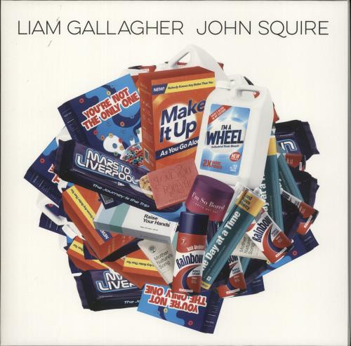 Liam Gallagher & John Squire Liam Gallagher John Squire - Split Blue & Red Vinyl vinyl LP album (LP record) UK 5ZBLPLI874559