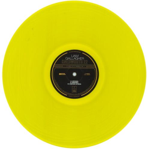 Liam Gallagher Knebworth 22 - Sun Yellow Vinyl + Poster & Replica Ticket 2-LP vinyl record set (Double LP Album) UK LGL2LKN874550