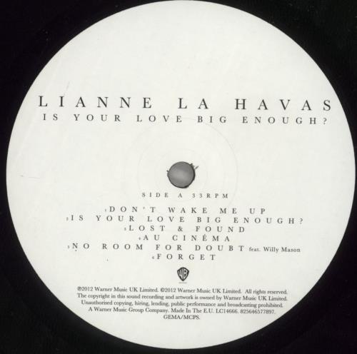Lianne La Havas Is Your Love Big Enough? - 180gram Vinyl + 7" vinyl LP album (LP record) UK L8GLPIS877282