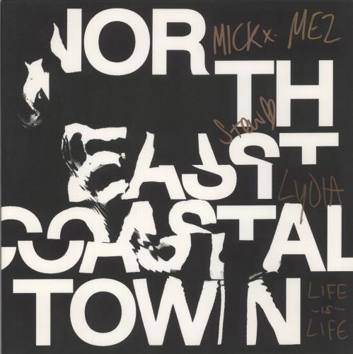 Life North East Coastal Town - Autographed vinyl LP album (LP record) UK IFELPNO878716