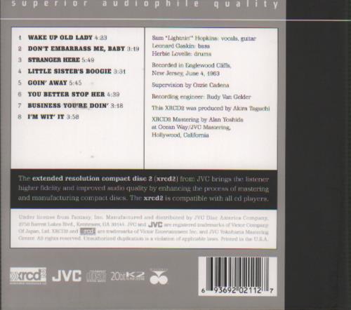 Lightnin' Hopkins Goin' Away CD album (CDLP) US LHHCDGO648206