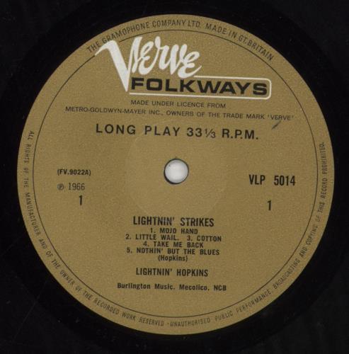 Lightnin' Hopkins Lightnin' Strikes - VG vinyl LP album (LP record) UK LHHLPLI856425