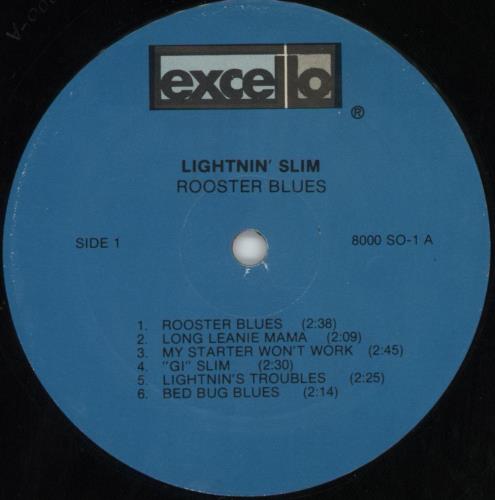 Lightnin' Slim Rooster Blues vinyl LP album (LP record) US L~SLPRO816078