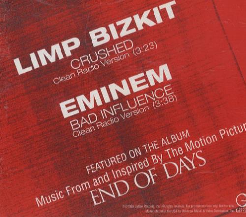 Limp Bizkit Crushed CD single (CD5 / 5") US BZKC5CR197983