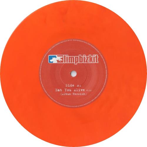 Limp Bizkit Eat You Alive - Orange Vinyl 7" vinyl single (7 inch record / 45) UK BZK07EA257334