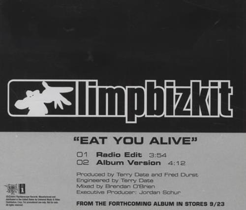 Limp Bizkit Eat You Alive CD-R acetate US BZKCREA261933