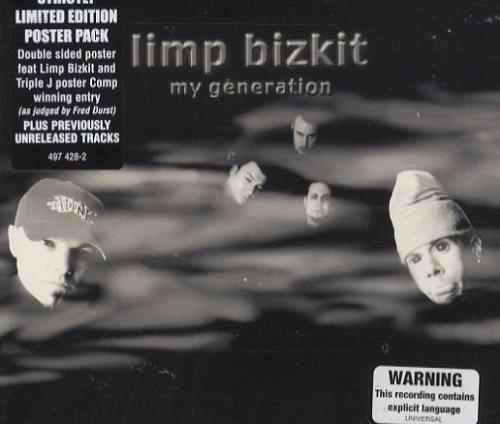 Limp Bizkit My Generation CD single (CD5 / 5") UK BZKC5MY203124