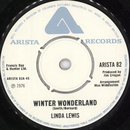 Linda Lewis Winter Wonderland 7" vinyl single (7 inch record / 45) UK LLW07WI720243