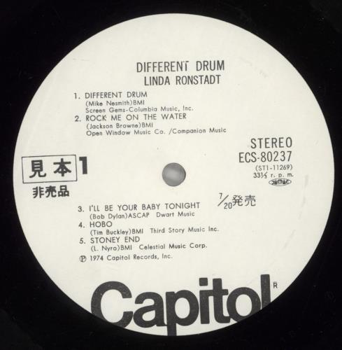 Linda Ronstadt Different Drum vinyl LP album (LP record) Japanese LIRLPDI884324