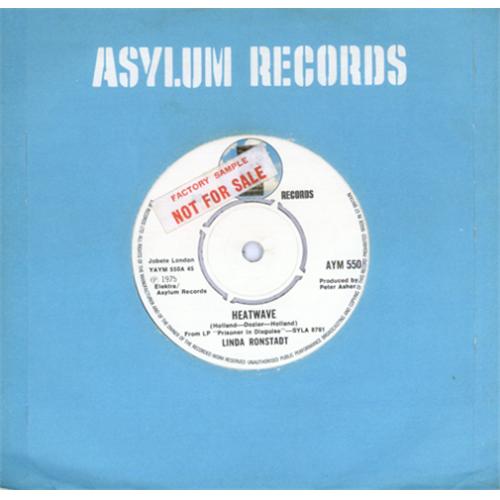 Linda Ronstadt Heatwave - Factory Sample 7" vinyl single (7 inch record / 45) UK LIR07HE415439