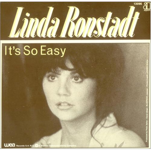Linda Ronstadt It's So Easy 7" vinyl single (7 inch record / 45) Belgian LIR07IT415347