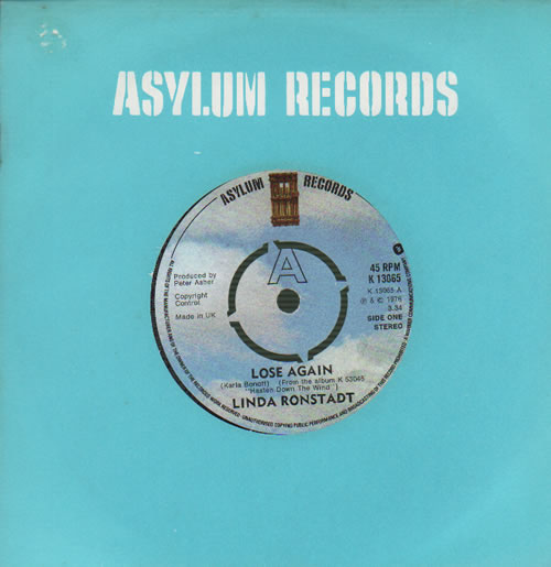Linda Ronstadt Lose Again - 4pr 7" vinyl single (7 inch record / 45) UK LIR07LO635177