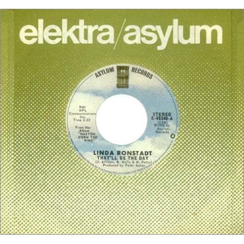 Linda Ronstadt That'll Be The Day 7" vinyl single (7 inch record / 45) US LIR07TH415435