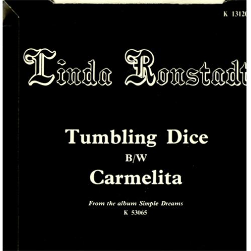 Linda Ronstadt Tumbling Dice - P/S 7" vinyl single (7 inch record / 45) UK LIR07TU243033