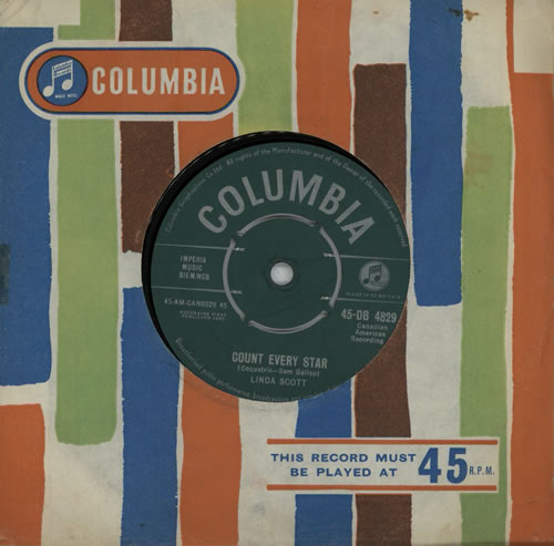 Linda Scott Count Every Star 7" vinyl single (7 inch record / 45) UK LS.07CO572904