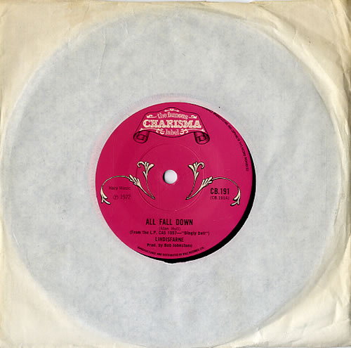 Lindisfarne All Fall Down - Solid 7" vinyl single (7 inch record / 45) UK LSF07AL611933