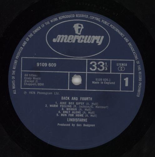 Lindisfarne Back And Fourth vinyl LP album (LP record) UK LSFLPBA295825