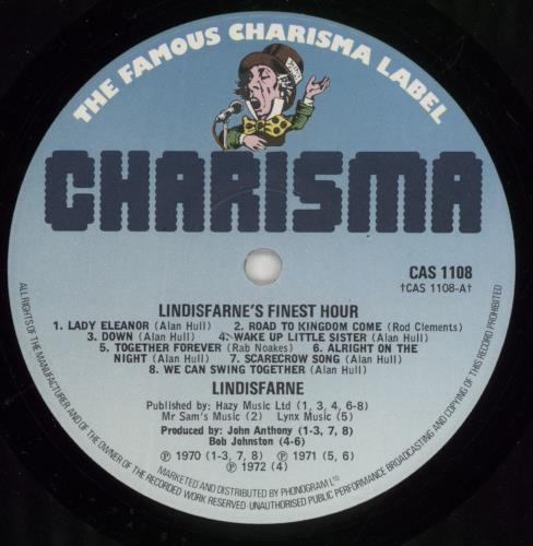 Lindisfarne Finest Hour - blue label vinyl LP album (LP record) UK LSFLPFI98852