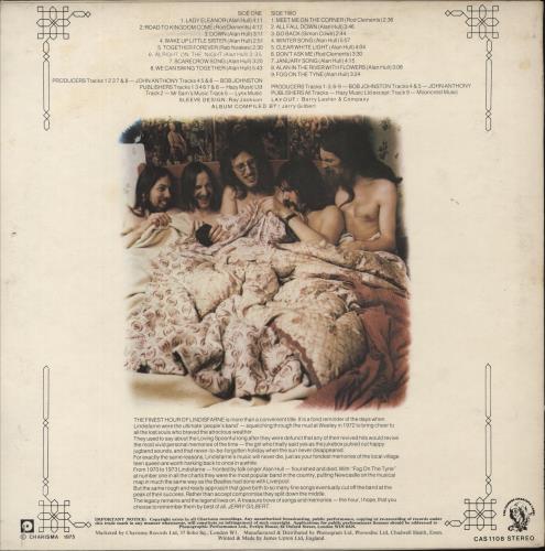 Lindisfarne Finest Hour - Small Madhatter vinyl LP album (LP record) UK LSFLPFI604802