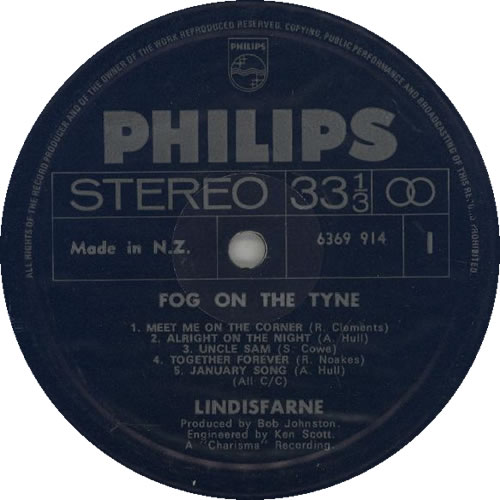 Lindisfarne Fog On The Tyne vinyl LP album (LP record) New Zealand LSFLPFO626279
