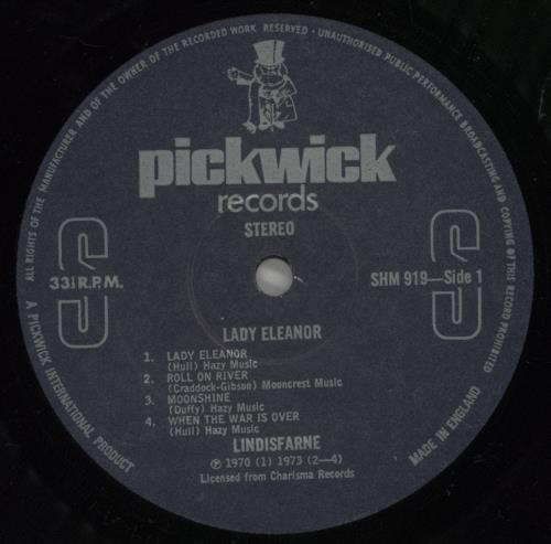 Lindisfarne Lady Eleanor vinyl LP album (LP record) UK LSFLPLA295771