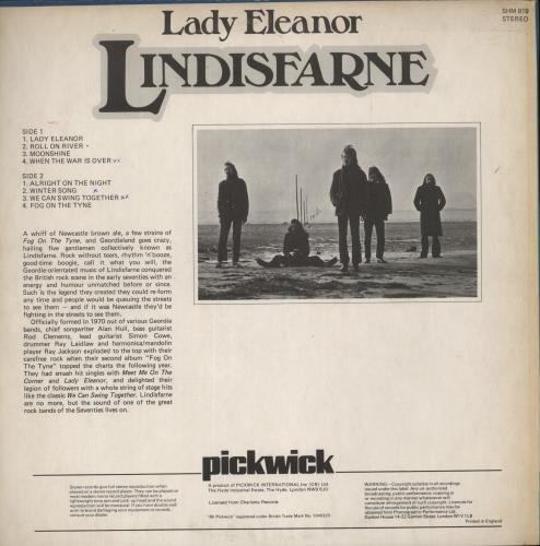 Lindisfarne Lady Eleanor vinyl LP album (LP record) UK LSFLPLA295771