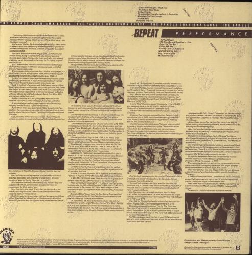 Lindisfarne Repeat Performance vinyl LP album (LP record) UK LSFLPRE485777