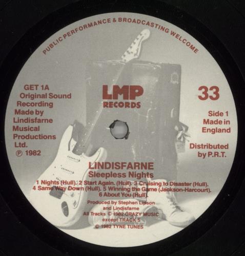 Lindisfarne Sleepless Nights vinyl LP album (LP record) UK LSFLPSL515712