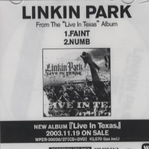 Linkin Park Faint/Numb CD-R acetate Japanese LKPCRFA305670