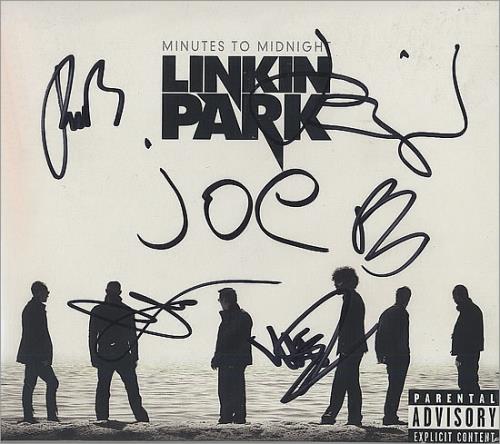 Linkin Park Minutes To Midnight - Fully Autographed CD album (CDLP) US LKPCDMI453235
