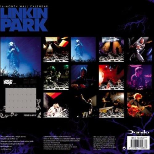 Linkin Park Official Calendar 2009 calendar UK LKPCAOF448386