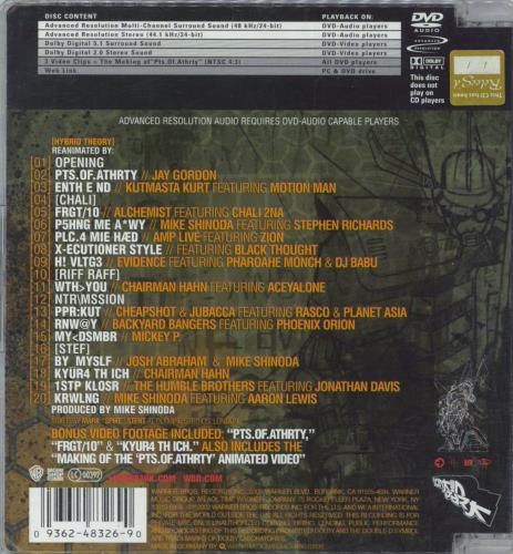 Linkin Park Reanimation DVD-Audio disc UK LKPADRE249063