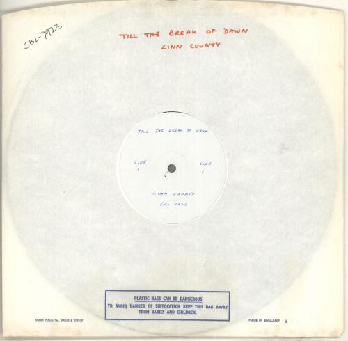 Linn County Till The Break Of Dawn - Test Pressing vinyl LP album (LP record) UK ZMULPTI718149